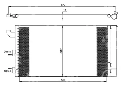 kondenzátor OEM 51782753, FIAT PANDA / PANDA VAN